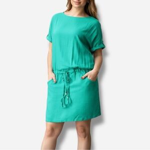 🌸New🌸 Short Sleeeve Lace Trim Dress Size XXL Adjustable Waist